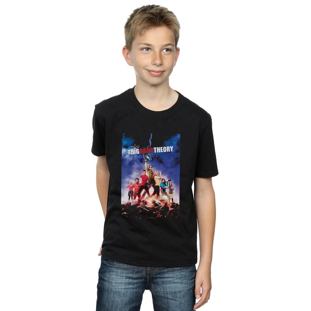 The Big Bang Theory Boys Character Poster T-Shirt