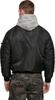 Зимняя куртка Brandit MA1 Sweat Hooded Jacket black-grey