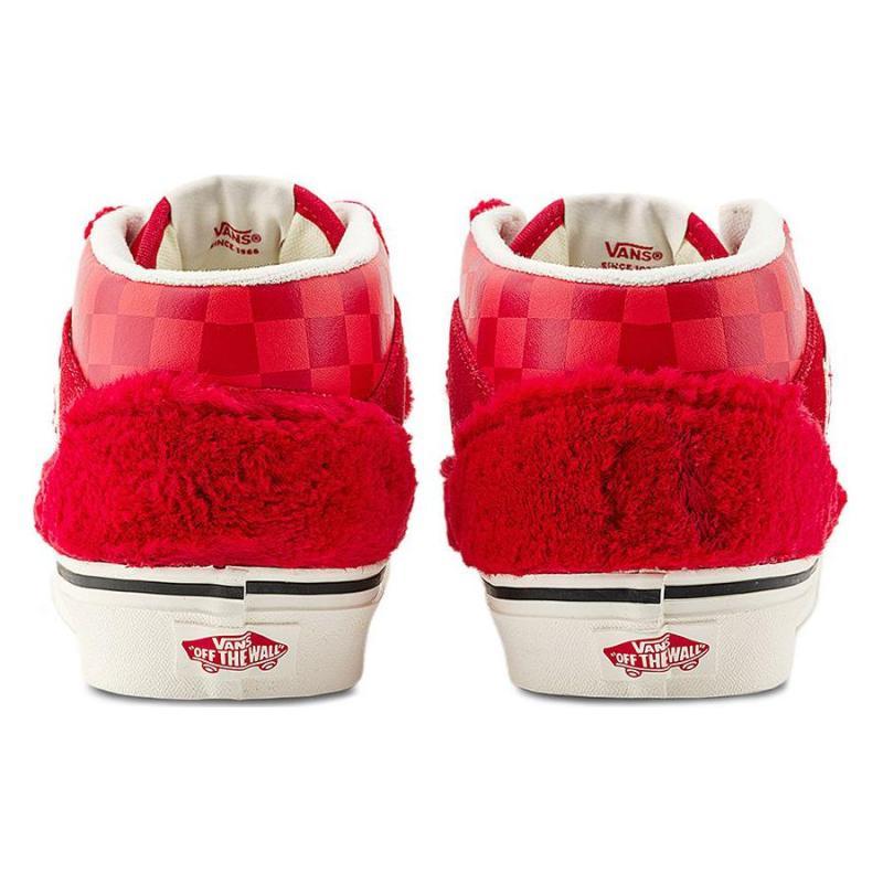 Vans Half Cab Прочные Дышащие Полувысокие Кеды для Скейтборда Унисекс Красные Кроссовки VN000DZ3CIS