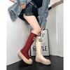 Fashion Women's Boots Wear Resistant Fashion Rubber Sole Outdoors 2024 Hot Sale New Round Toe Thick Heel Boots for Women Botines Mujer