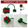 10mm Christmas Straw Cover Cap Dust-Proof Reusable Straw Tips Lids for Stanley Cup Straw Topper Compatible with 30&40 Oz Tumbler