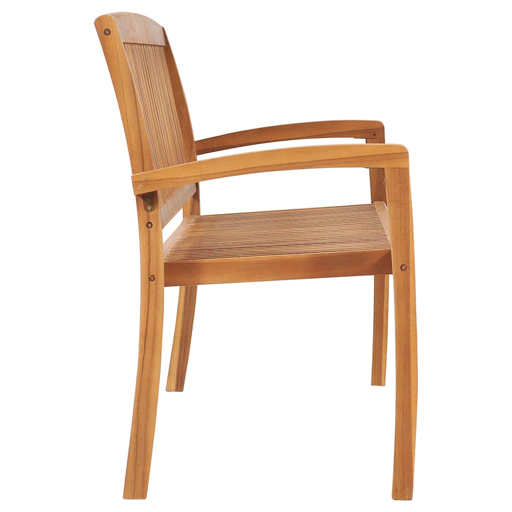 Garden Bench 3 Seater Stackable 159 cm Solid Teak Wood