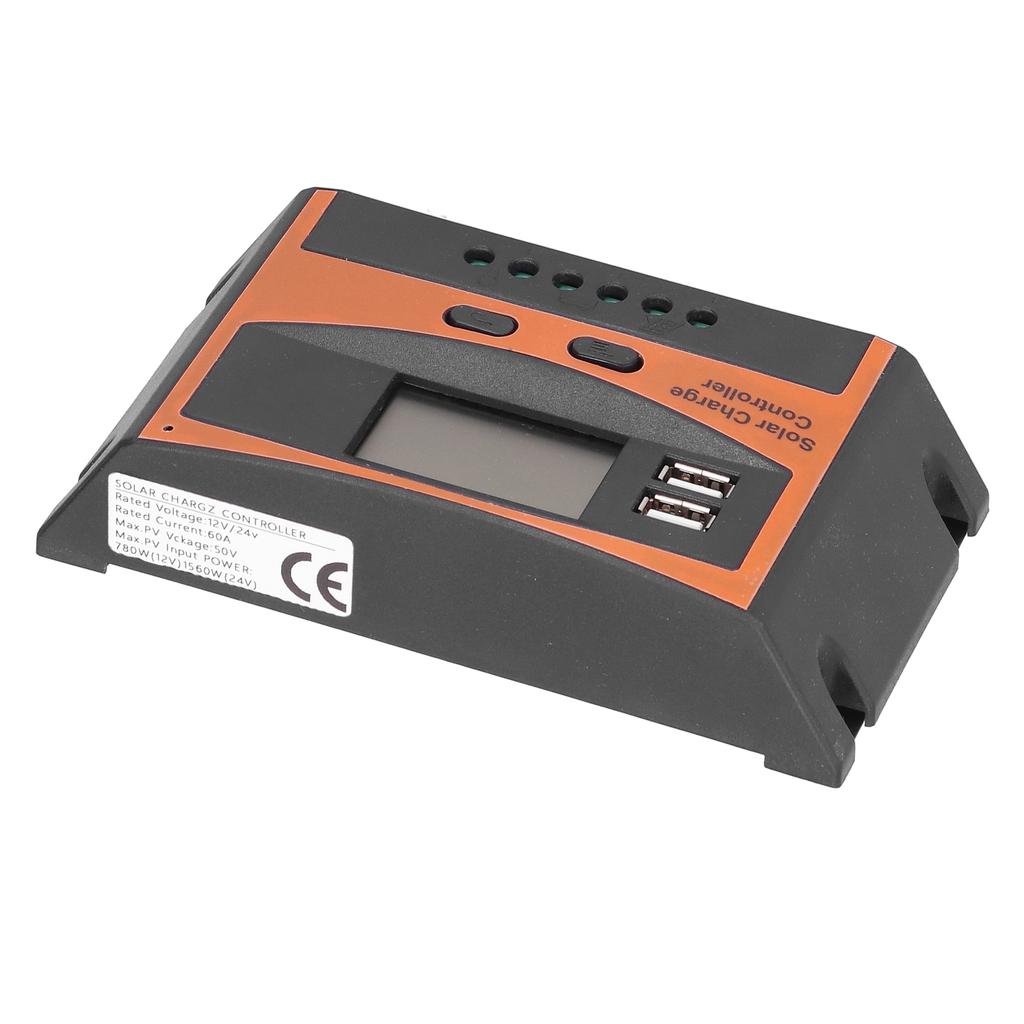 12 В/24 В контроллер солнечного заряда IP32 водонепроницаемый высокоэффективный ШИМ-контроллер солнечной энергии 60A