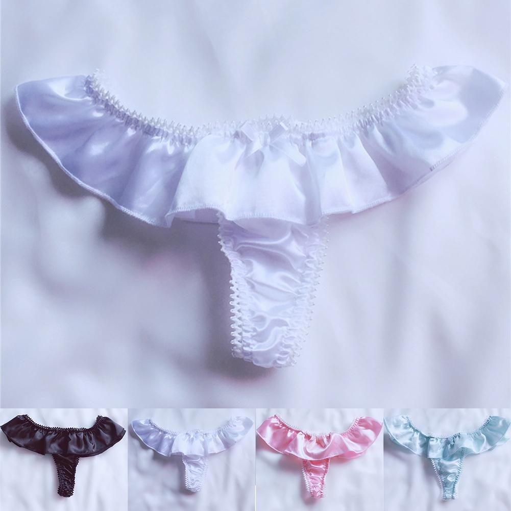 Boxer Underwear Emulation Silk Thong Lingerie T-Back Underpants Panties