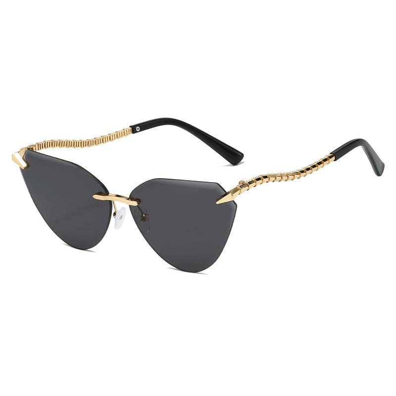 Fashion Sexy Cat Eye Metal Sunglasses Women Men Luxury Gradient Brand Sun Glasses Outdoor Travel Shopping Lady Man Eyewear UV400