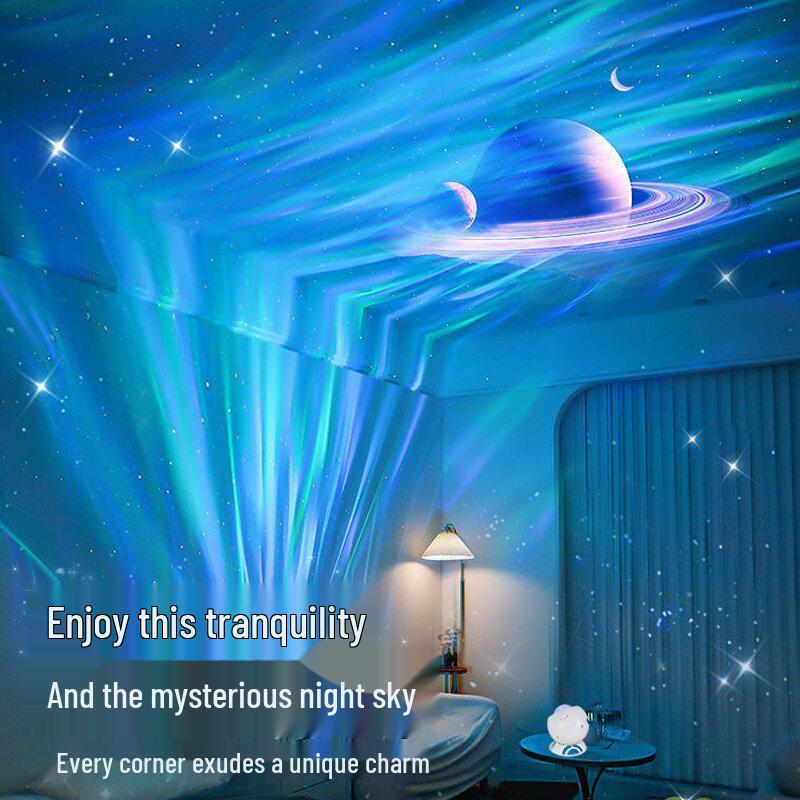 Bluetooth Aurora Starry Sky Projector with Music and Atmosphere Light - Perfect Gift for Couples