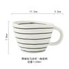 Ceramic Mug Hand-Painted Irregular Chessboard Checkered Coffee Cup Large Capacity Water Cup Milk Tea Oatmeal Mugs Household