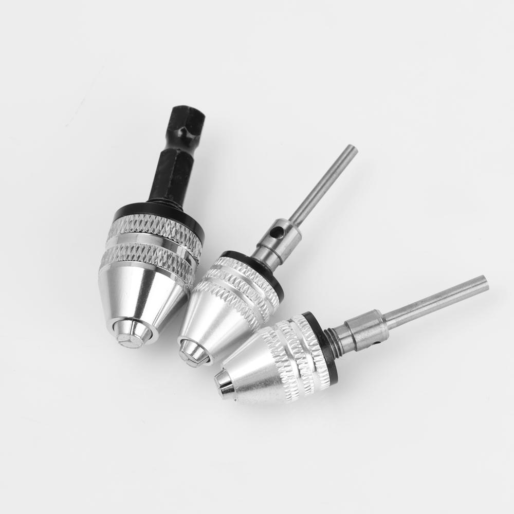 Shaft Quick Change Impact Drills Bits 1/4" Hex Shank Keyless Drill Chuck 0.3mm-8mm Round Shank