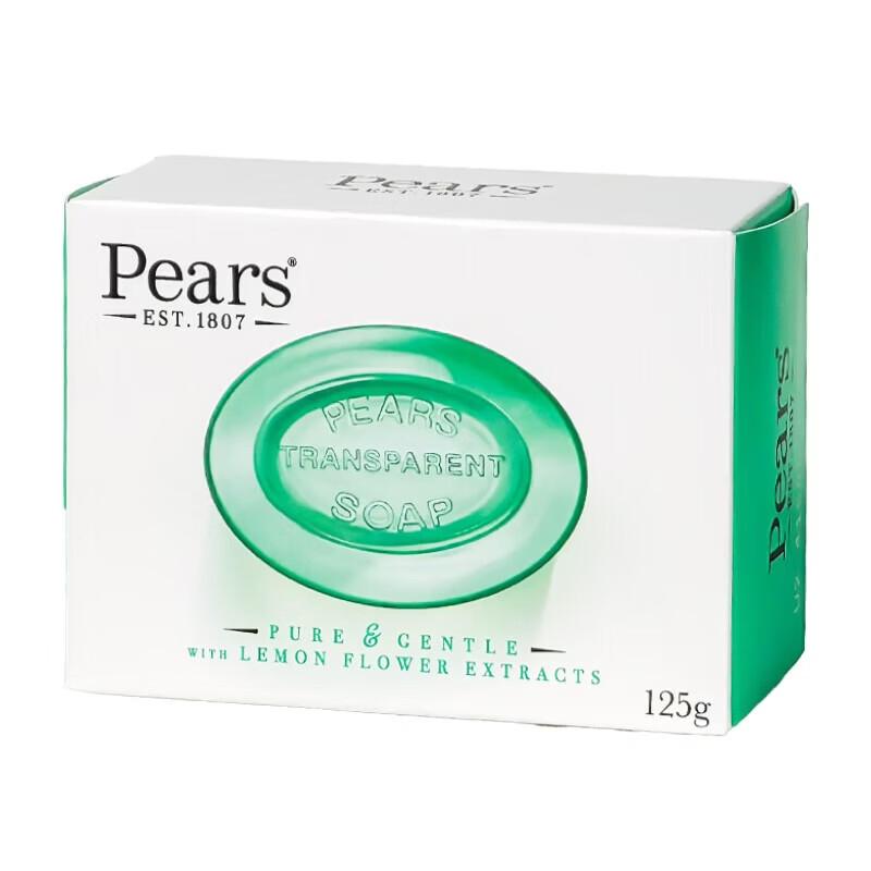 Pears Изумрудно-зеленое мыло с кристаллами лимонного цвета