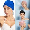 Плиссированная шапочка для плавания Нейлоновая шапочка для купания в горячем источнике Многоцветная летняя шапочка-тюрбан для плавания Бассейн