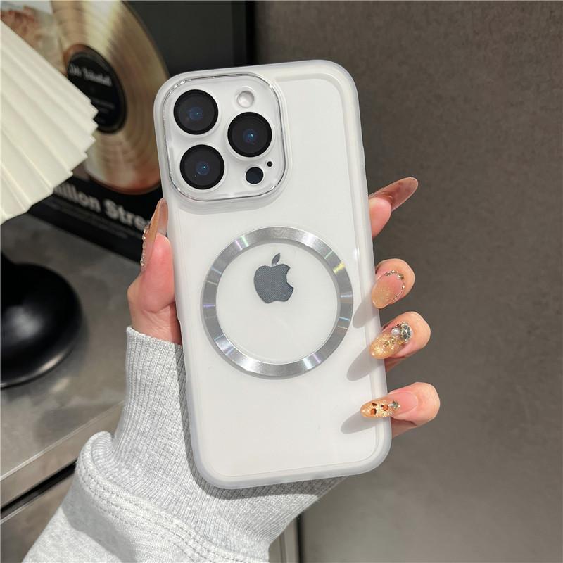Applicable To IPhone16Promax Mobile Phone Case Full-inclusive Charm Eye Magnetic 1413 Apple 15 Transparent Cover Silicone