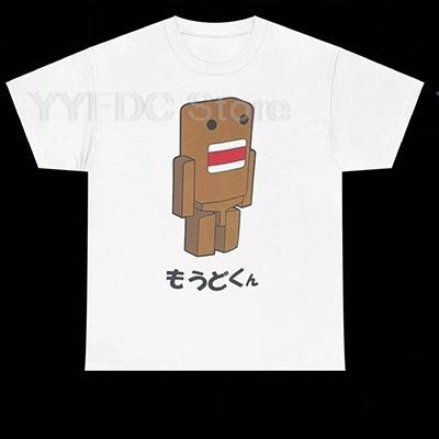 Женская футболка с принтом мультфильма Domo, унисекс, летняя, хлопковая, с коротким рукавом, Харадзюку, уличная мода, ретро, милый, забавный рисунок, топ
