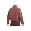 Nike Therma-Fit Свободный Однотонный Воротник-стойка Удобный Модный Свитшот с длинным рукавом Женский свитшот Красно-коричневый FV7956218