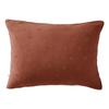 Embroidered Decorative Pillowcase "Gaïa Boho" 60 X 60 Cm &; 50 X 70 Cm "Cotton Gauze" - Gaïa Boho Terracotta - 50 X 70 Cm