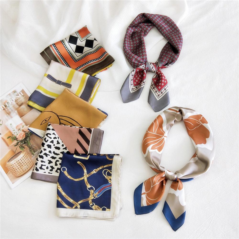 Fashion Decoration Scarf Hairband Tie Hair 70 Small Square Scarf Silk Scarf Women'S Spring And Autumn Versatile Small Scarf Professional Scarf