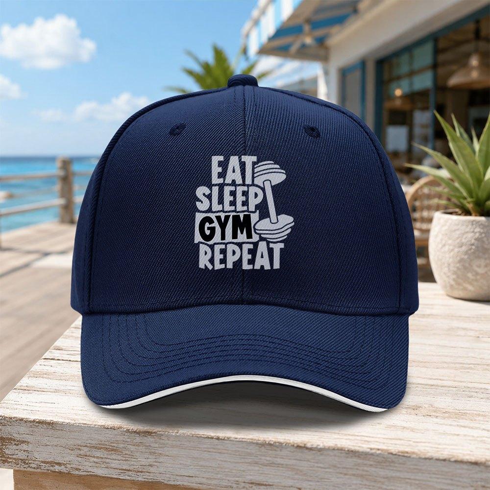 Unisex Dumbbell Sandwich Baseball Cap Street Fashion Outdoor Sports Duckbill Hat for Fitness Trendy Gifts