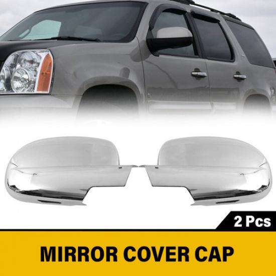 For 2007~2014 Chevy Silverado + GMC Sierra Tahoe Yukon Chrome FULL Mirror Cover