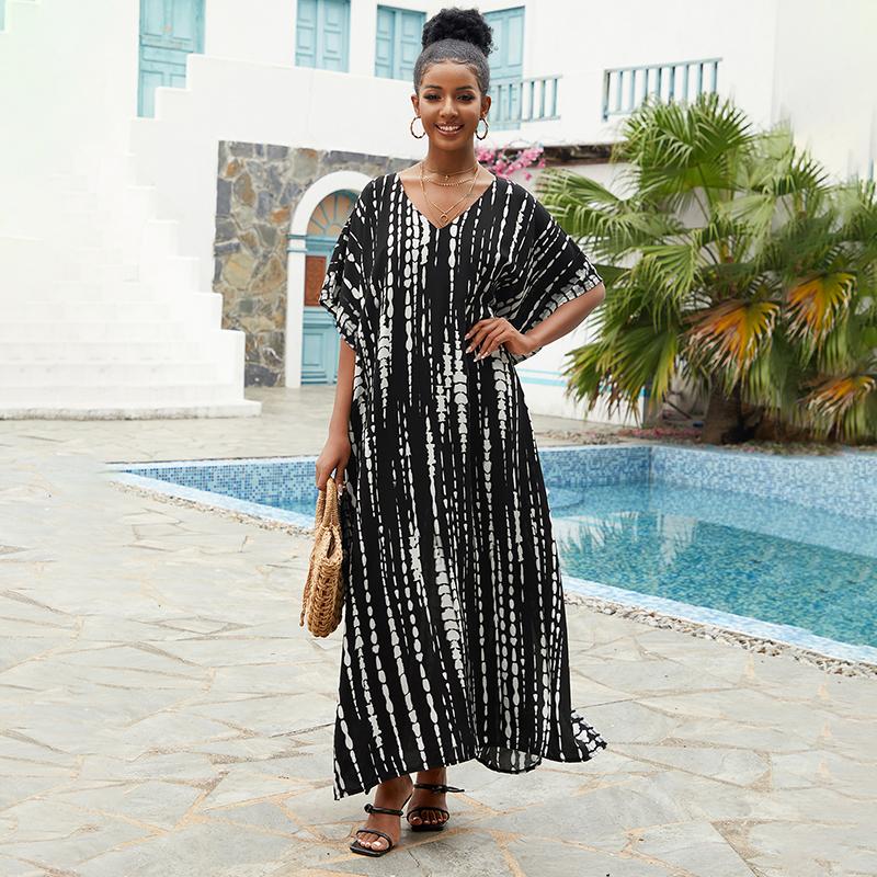 Богемный пляжный кафтан платья для женщин тай-дай летний макси халат летний купальник накидки праздничные купальные костюмы поставка с фабрики большие распродажи