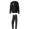 Round Neck Pullover Long Sleeve Breathable Casual Knit Sweatpants Set Women Sweatpants Set 625808-01+625810-01