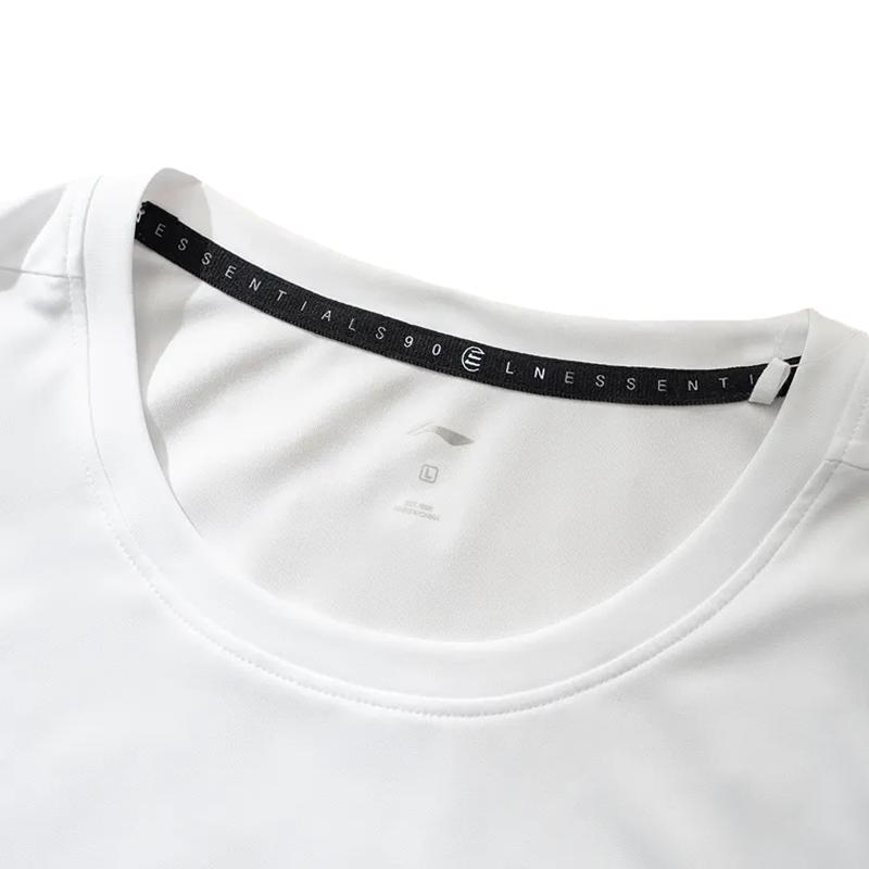 Li Ning Однотонный С круглым вырезом Быстросохнущий Удобный Модный С коротким рукавом Повседневный Спортивный костюм Унисекс костюмы Белый Черный ATSU819-2+YAPV001-1