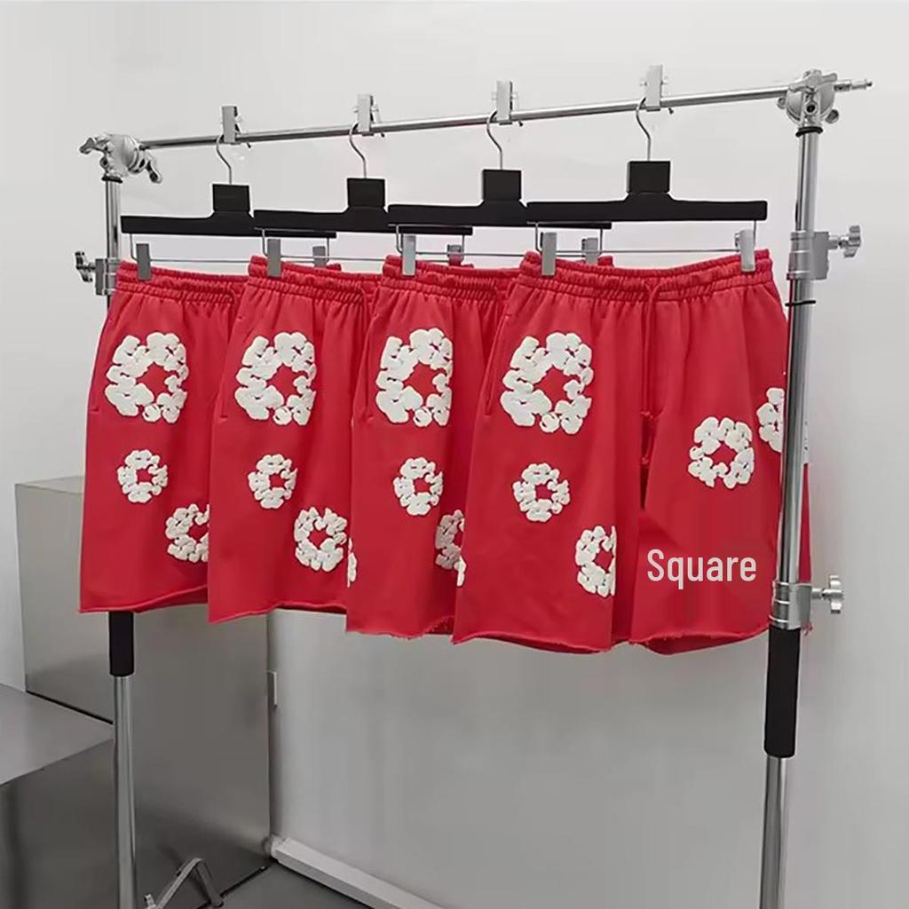 DENIM TEARS Высококачественные европейские и американские модные свободные шорты из вспененного материала в стиле хип-хоп.