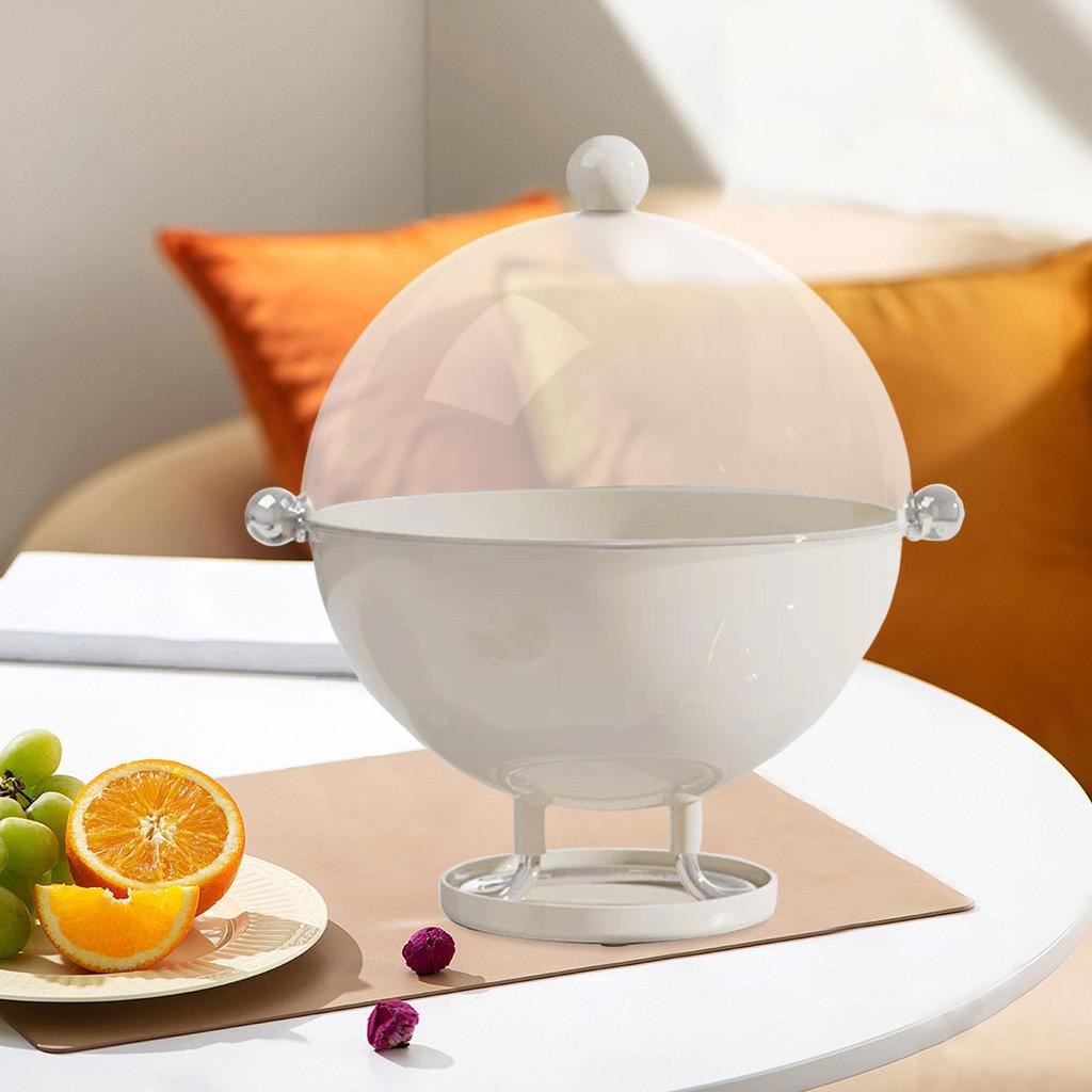 Serving Fruit Bowl with Lid with Draining Holes with Drain Tray Food Storage Bowl for Kitchen Dining Table Counter Home Breads