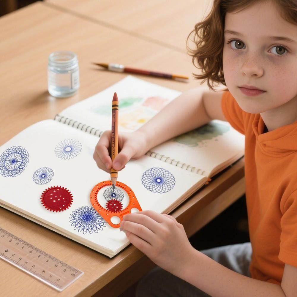 Multifunctional Geometric Ruler Set 3D Printed Spiral Drawing Ruler  Sketch Drafting