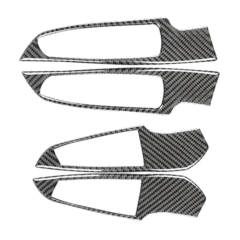 4Pcs Car Window Lift Switch Panel Cover Trim Carbon Fiber Window Switch Panel Cover Trim For BMW 3 Series G20