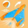 Foam Airplane Toy with Colorful Lights Whistling Spinner Manual Launching Glider Plane for Kids Outdoor Play