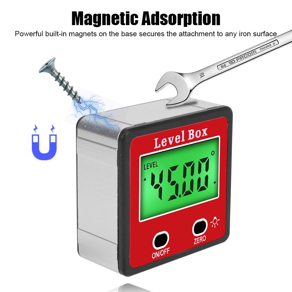Горизонтальный угловой измерительный прибор уровень электронный угломер инклинометр деревообрабатывающий с подсветкой цифровой