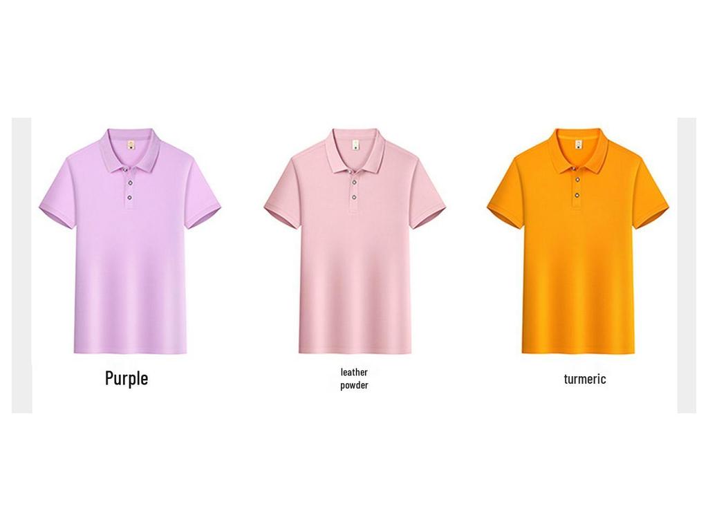 Поло с коротким рукавом из ледяного шелка с вышивкой на заказ - Униформа для бизнес-команды с отложным воротником.