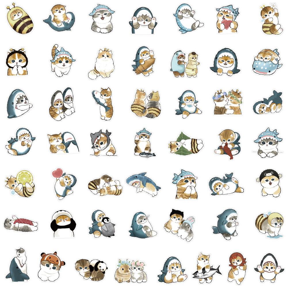 50 шт. Мультяшные Водонепроницаемые Граффити Наклейки Эстетичные Декоративные Чемодан Ноутбук Кружка Телефон Холодильник Скрапбук Детские Наклейки