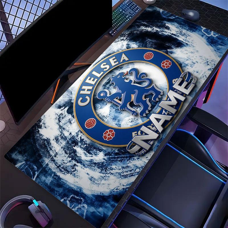 Custom Name,Chelsea Mouse Pad, Large Gaming Desk Mat, Non-slip XXL Mousepad for Laptop & Tablet, Mini PC Playmat with Stitched Edges