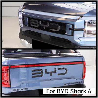 Для BYD Shark 6 Пикап С правым рулем Черный Воин Эмблема Передняя эмблема автомобиля Задний значок Наклейки Декоративные аксессуары