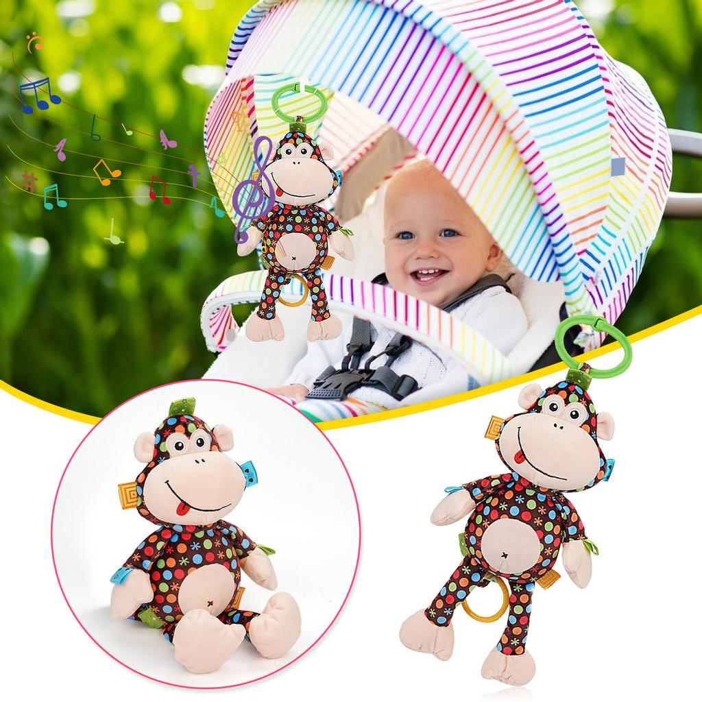 Baby Plush Puzzle Multifunctional Music Cart Bed Hanging