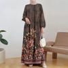 Women's Ramadan Dresses, Casual and Fashionable, Muslim Dresses, Floral Print Plus Size, Long Sleeve Dresses, New Arrivals 2025