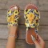 Fashion 2025 New Women Slippers Ethnic Style Lightweight Shoes Casual Beach Non-slip Slippers Round Head Large Size Sandals Slides Women