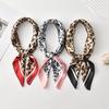 60cm Leopard Print Kerchief Hair Scarf For Women Silk Satin Headband Hijab Scarfs Female Square Neck Scarves For Ladies