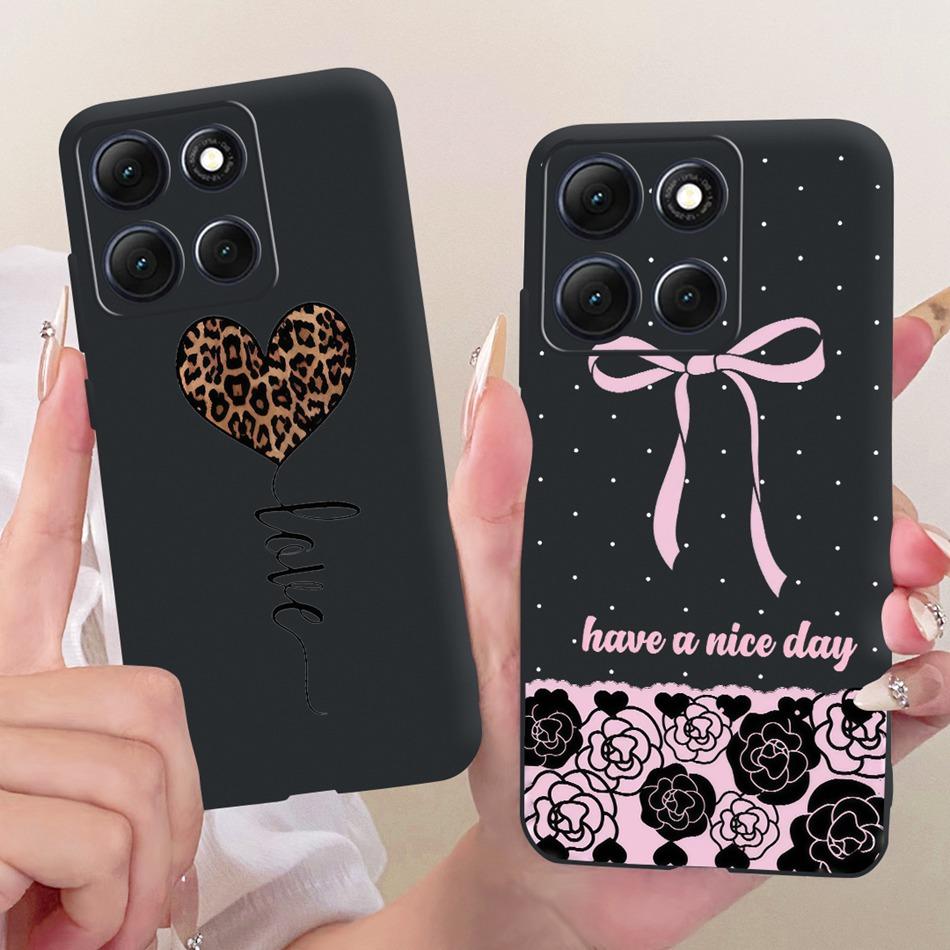 For Motorola Moto G86 Power Cute Flower Butterfly Cat Painted Case For Moto G86 G86Power Black Silicone Soft Phone Cases
