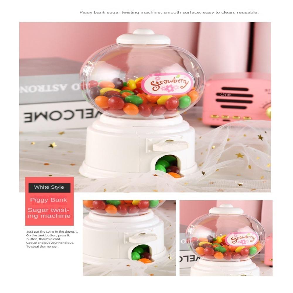 Plastic Candy Machine Cute Candy Dispenser Portable Bank Deposit Box Sweets Machine Nice Gift for Children Home Decor
