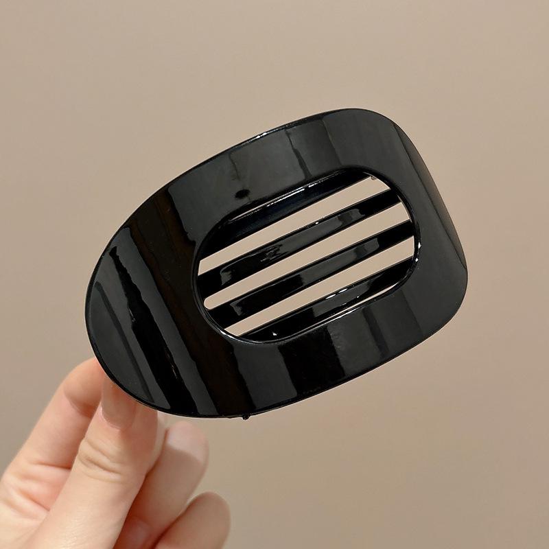 Удобная заколка-краб из абалона для женщин - Полностью назад, круглый плоский пучок и изогнутый хвост, аксессуар для волос