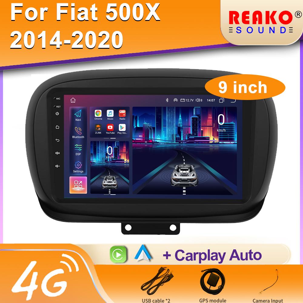 9"Android Autoradio Multimedia Player For FIAT 500X 2014-2020 GPS Navi Stereo Octa Core Carplay 4G WIFI Head Unit Screen