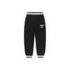 Li Ning X Jason Wu Collaboration Sports Fashion Series Letter Embroidered Knitted Loose Cowwear pants Women Bottoms Black AKLRF84-1