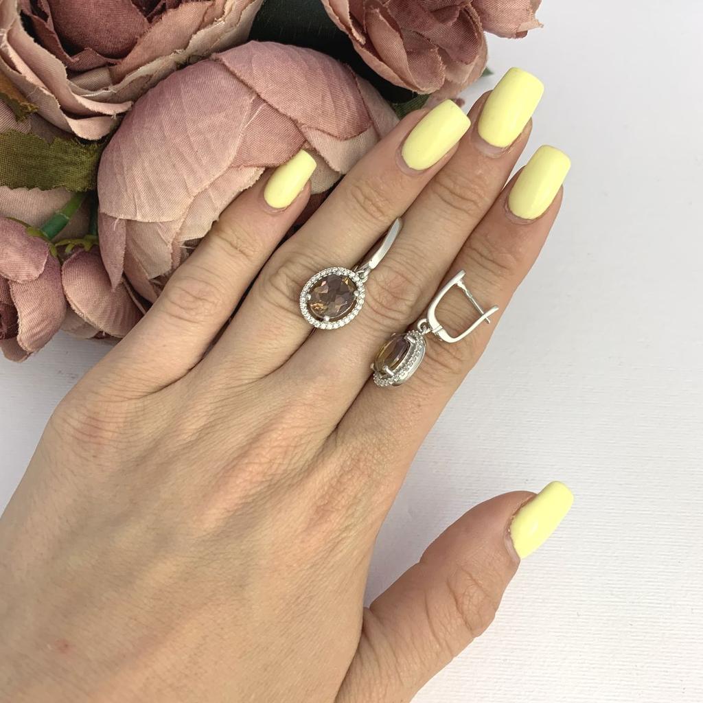 Серебряные серьги с аметрином nano 4.263ct (2088158)