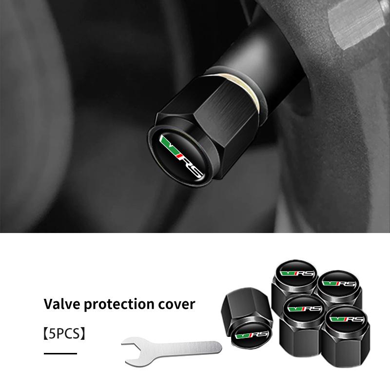 RQQS4 Car Wheel Tyre Rim Stem Cover Tire Valve Cap Airdust Waterproof For Skoda Superb Derivative Karoq Kamiq MK3 Fabia Rapid Favorit
