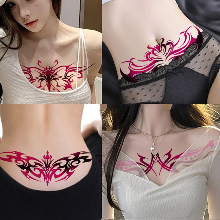 temporary tattoo Sexy Abdominal and Chest Tattoo Stickers 9 Sheets Abdominal Tattoo Back High Quality
