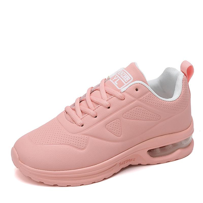 Женские модные кроссовки с воздушной подушкой, из ПУ кожи, для бега, противоскользящая уличная спортивная обувь, эластичные тренировочные кроссовки для зала
