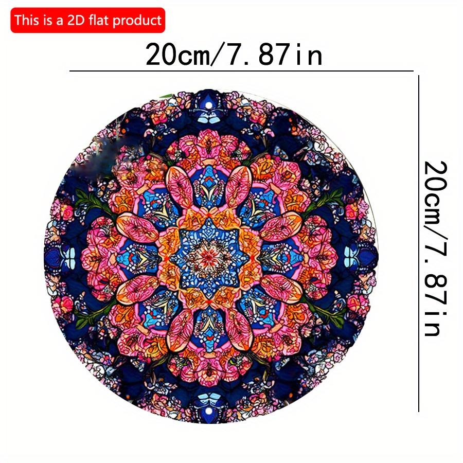2D плоская 20*20 см 1 шт. Винтажная цветочная мандала высокого качества вывеска, фантастическая круглая настенная художественная табличка с симметричной гармонией и яркими цветами для баров,