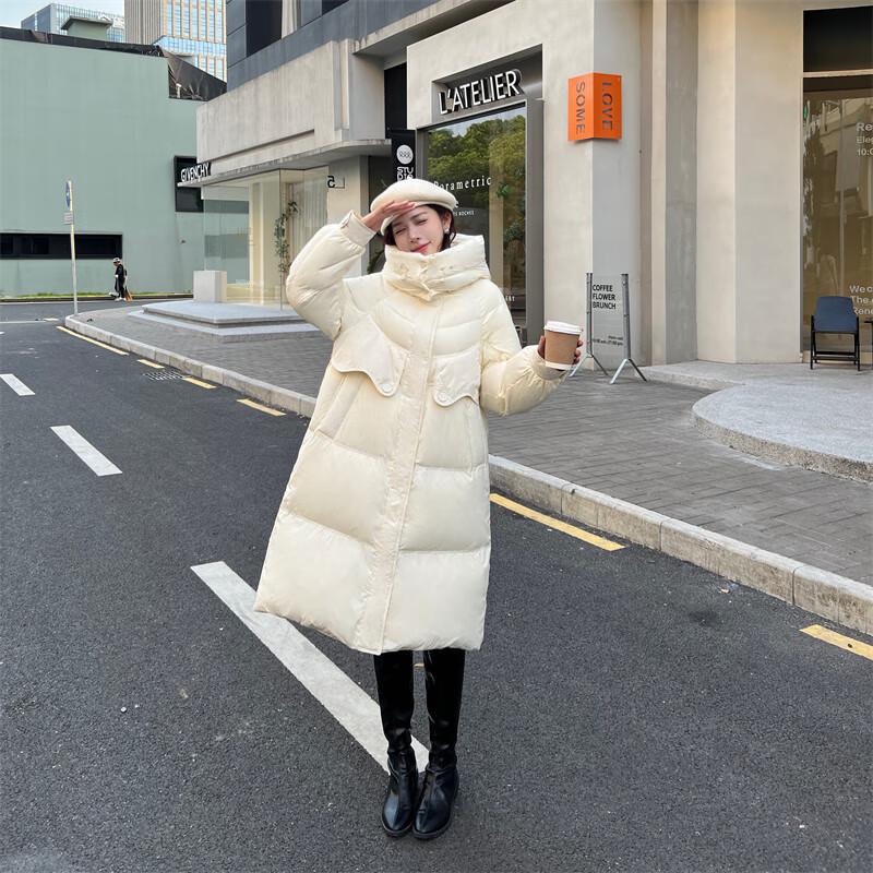 Yaya Женский длинный пуховик с капюшоном 2024