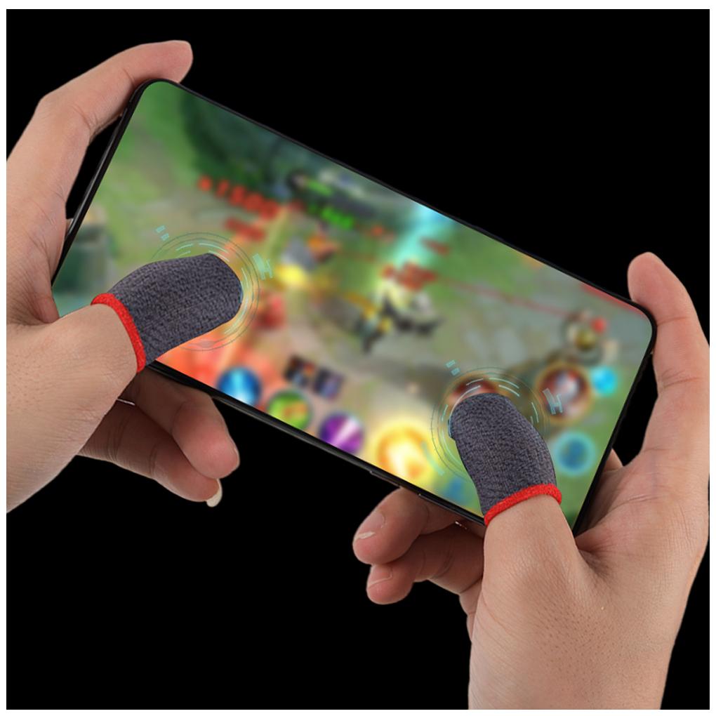 2 шт., устойчивые к поту противоскользящие напальчники из углеродного волокна, игровые плавные в эксплуатации эластичные контроллеры, аксессуары для рук геймеров